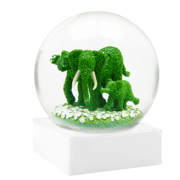 SNOWGLOBES, Elephant Topiary