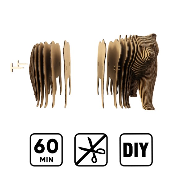 CARTONIC 3D PUZZLE, Grizzly Bear