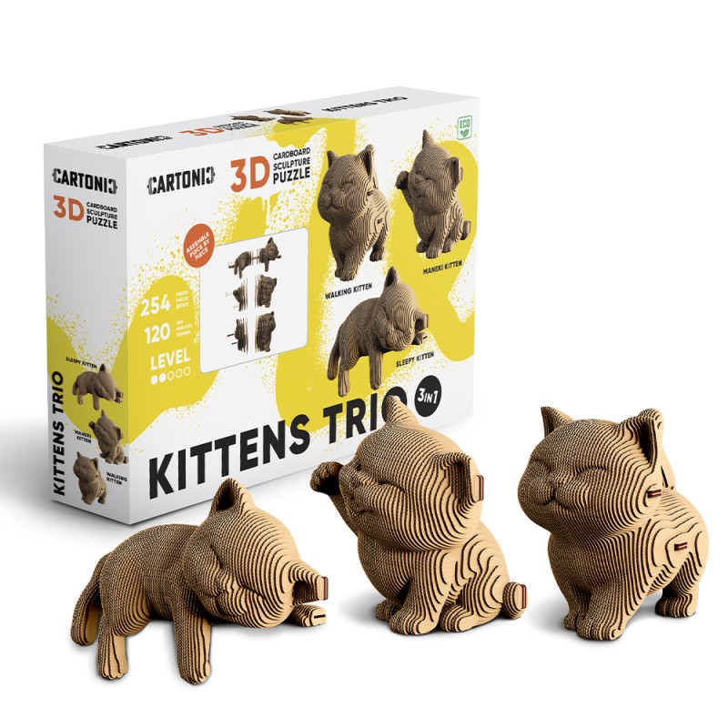 CARTONIC 3D PUZZLE, Kittens Trio