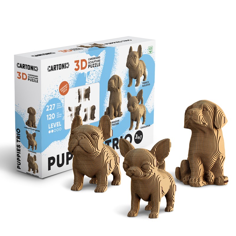 CARTONIC 3D PUZZLE, Puppies Trio