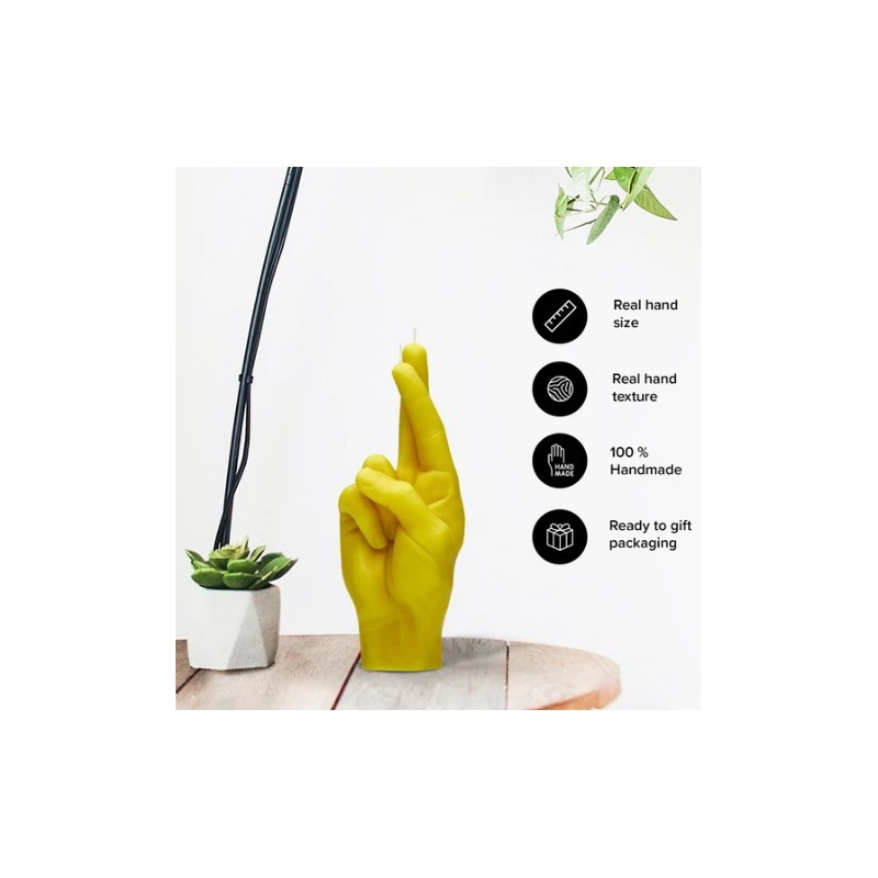 CandleHand "Crossed Fingers",  Yellow