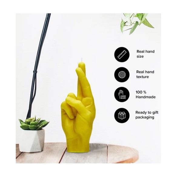 CandleHand "Crossed Fingers",  Yellow