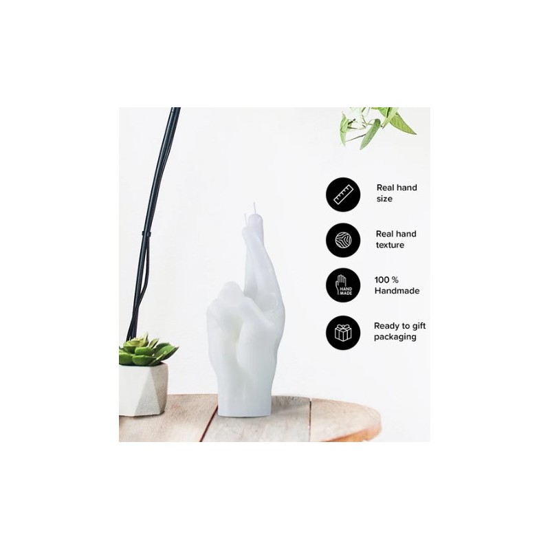 CandleHand "Crossed Fingers",  White