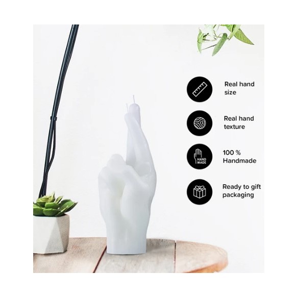 CandleHand "Crossed Fingers",  White