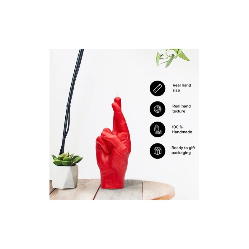 CandleHand "Crossed Fingers",  Red
