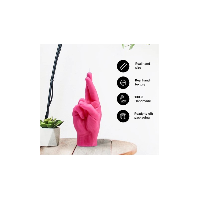 CandleHand "Crossed Fingers",  Pink