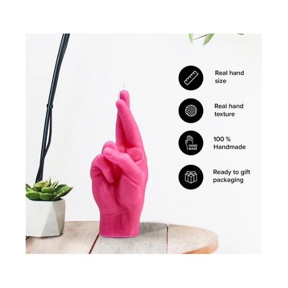 CandleHand "Crossed Fingers",  Pink