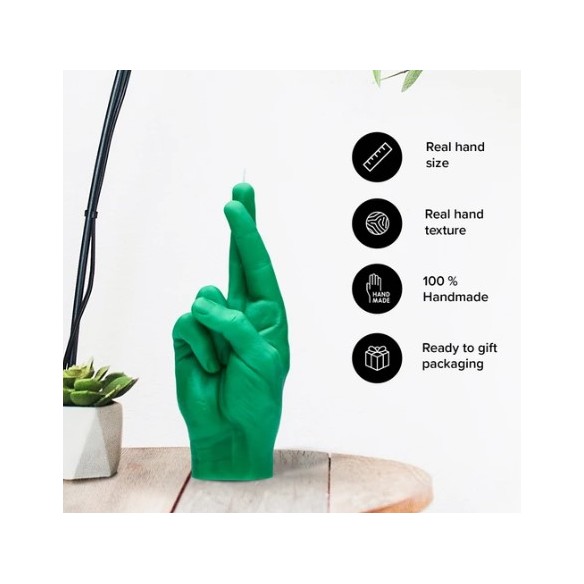CandleHand "Crossed Fingers",  Green