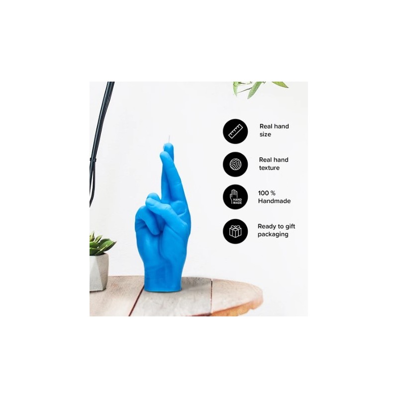 CandleHand "Crossed Fingers",  Blue