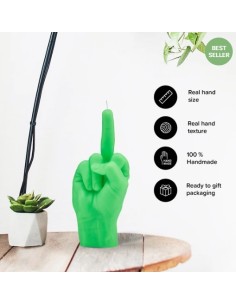 CandleHand "F*ck you", Green Neon 2