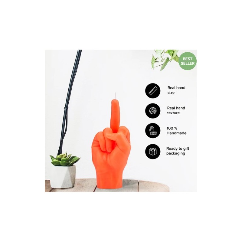 CandleHand "F*ck you", Orange Neon