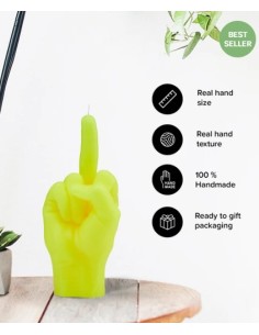 CandleHand "F*ck you", Yellow Neon 2