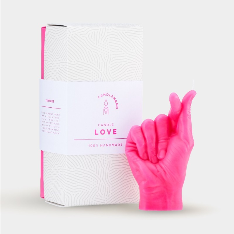 CandleHand "Love",  Pink