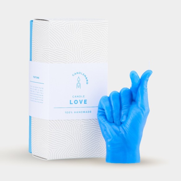 CandleHand "Love",  Blue