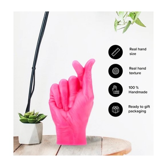 CandleHand "Love",  Pink