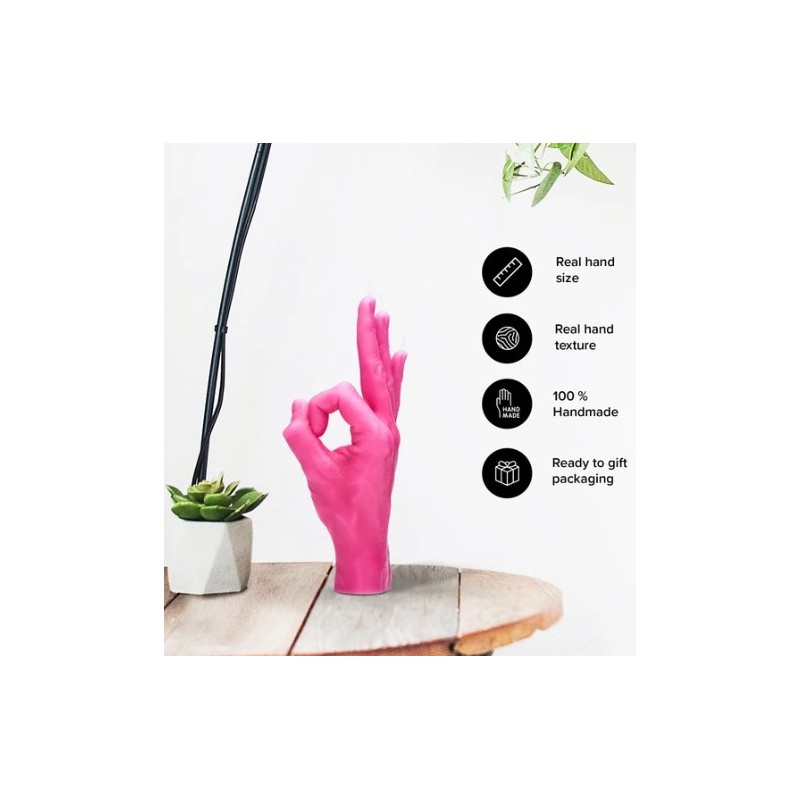 CandleHand "Ok", Pink