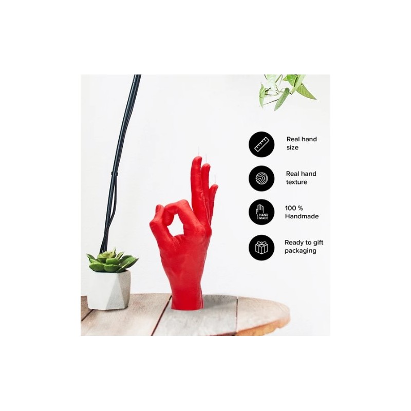 CandleHand "Ok", Red
