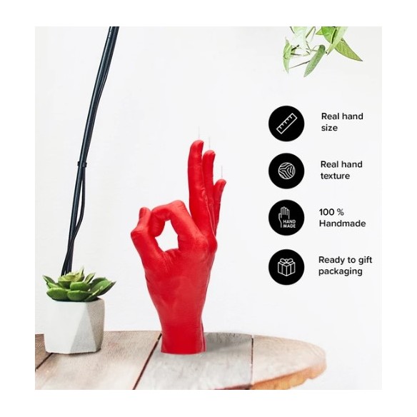 CandleHand "Ok", Red