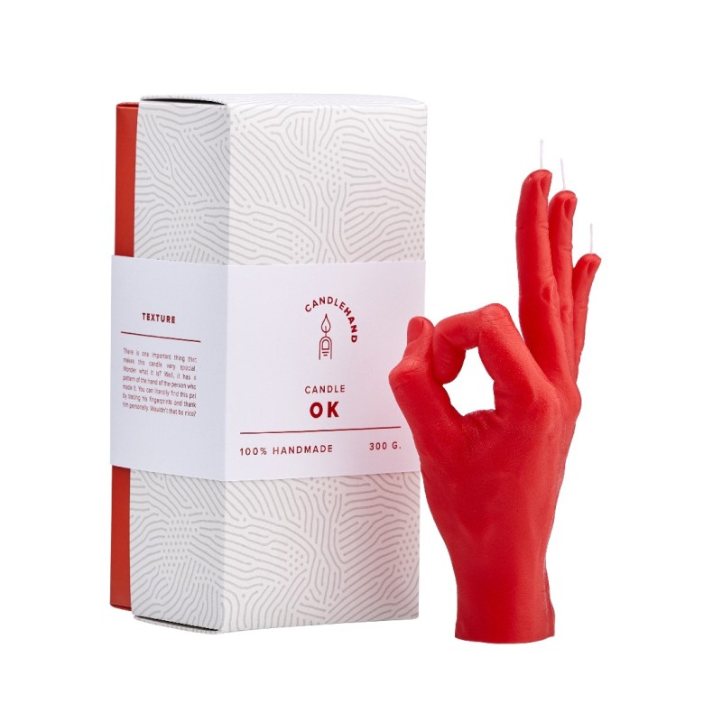 CandleHand "Ok", Red
