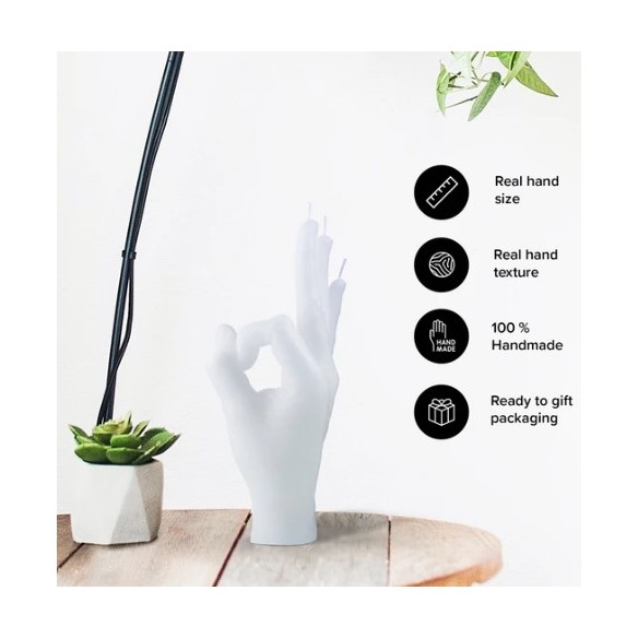 CandleHand "Ok", White