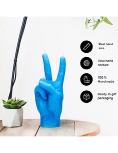 CandleHand "Peace", Blue 2