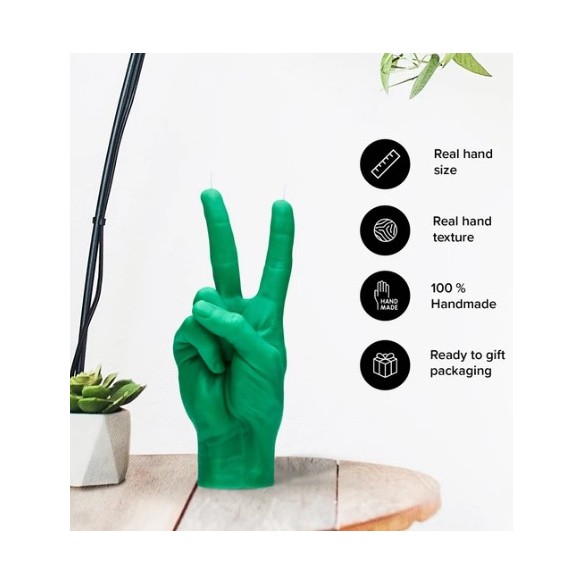 CandleHand "Peace", Green