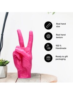 CandleHand "Peace", Pink 2