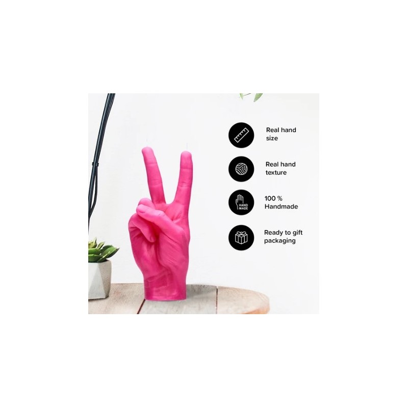 CandleHand "Peace", Pink