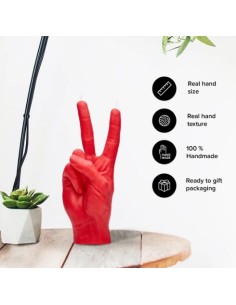 CandleHand "Peace", Red 2
