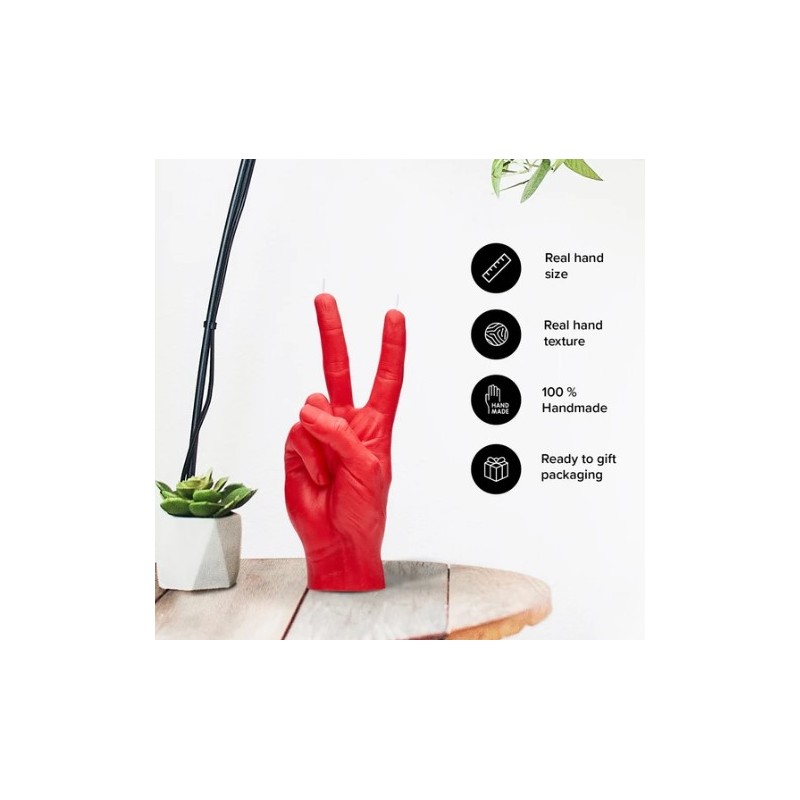 CandleHand "Peace", Red