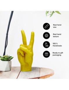 CandleHand "Peace", Yellow 2