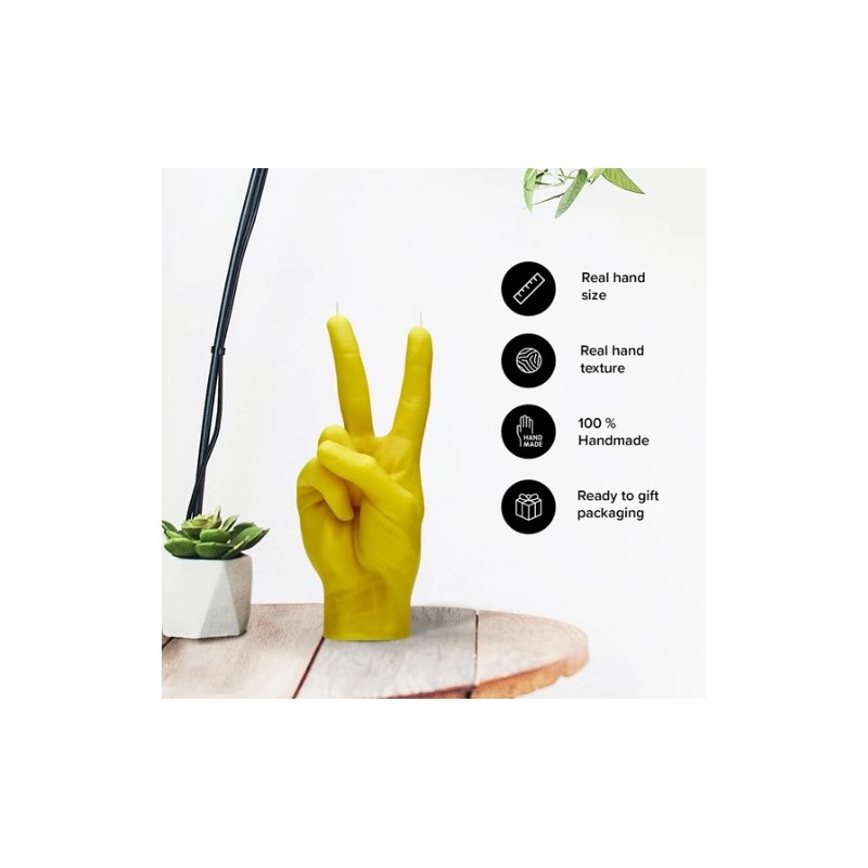 CandleHand "Peace", Yellow