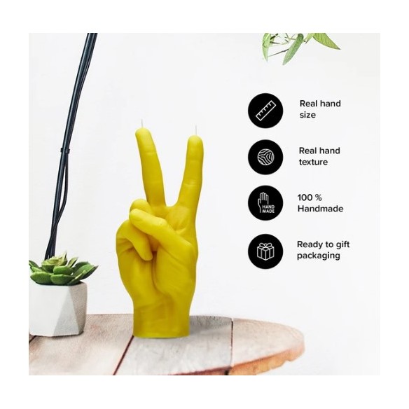 CandleHand "Peace", Yellow