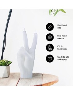 CandleHand "Peace", White 2