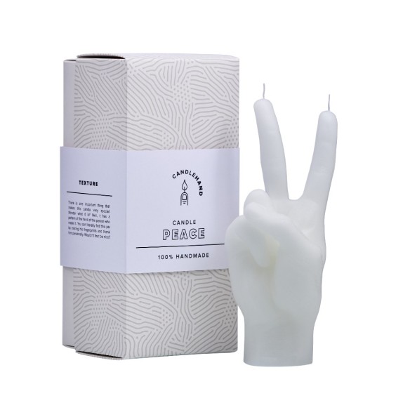 CandleHand "Peace", White