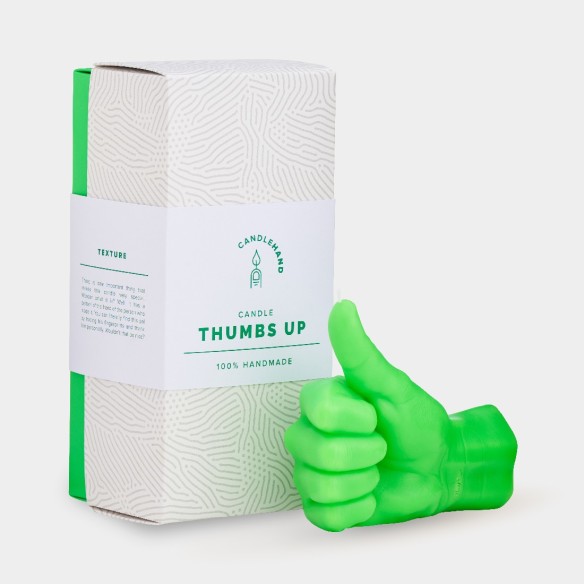 CandleHand "Thumbs Up", Green Neon