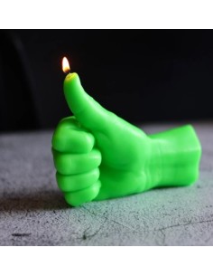 CandleHand "Thumbs Up", Green Neon 2