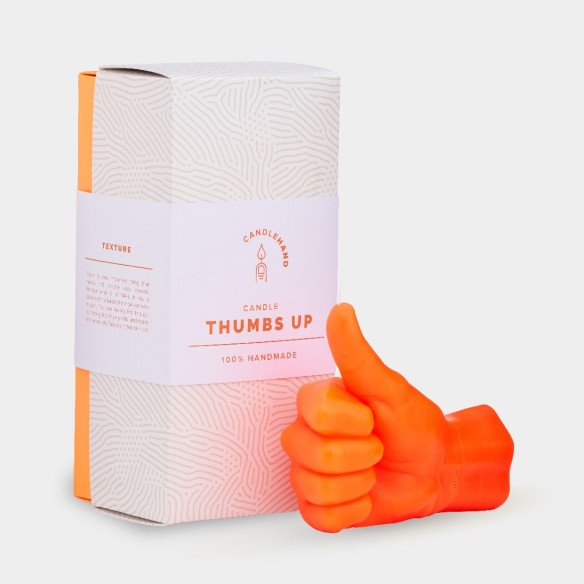 CandleHand "Thumbs Up", Orange Neon