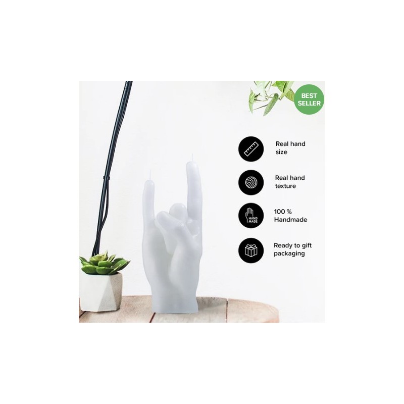 CandleHand "You Rock", White