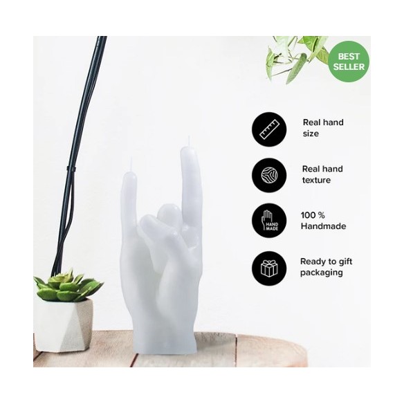 CandleHand "You Rock", White