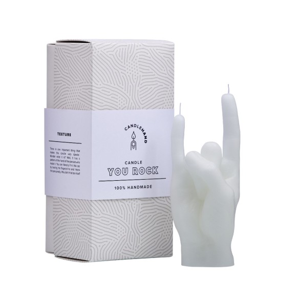 CandleHand "You Rock", White