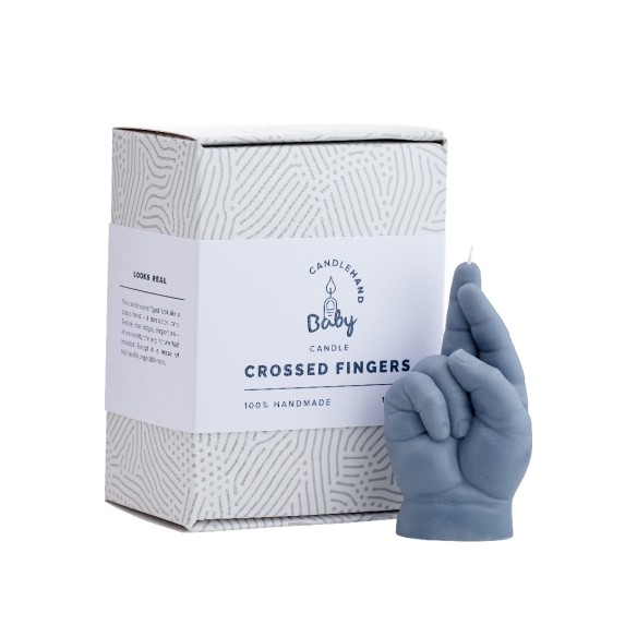 CandleHand Baby "Crossed Fingers", Grey