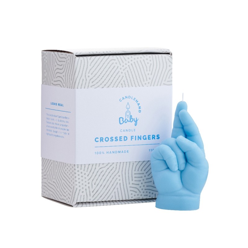 CandleHand Baby "Crossed Fingers", Blue