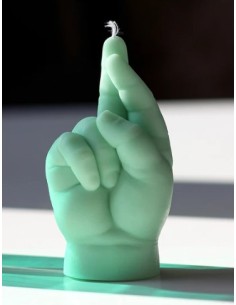 CandleHand Baby "Crossed Fingers", Green 2