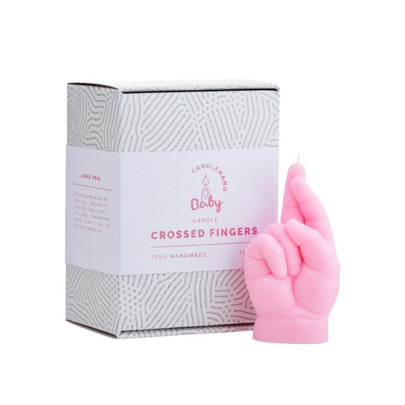 CandleHand Baby "Crossed Fingers", Pink