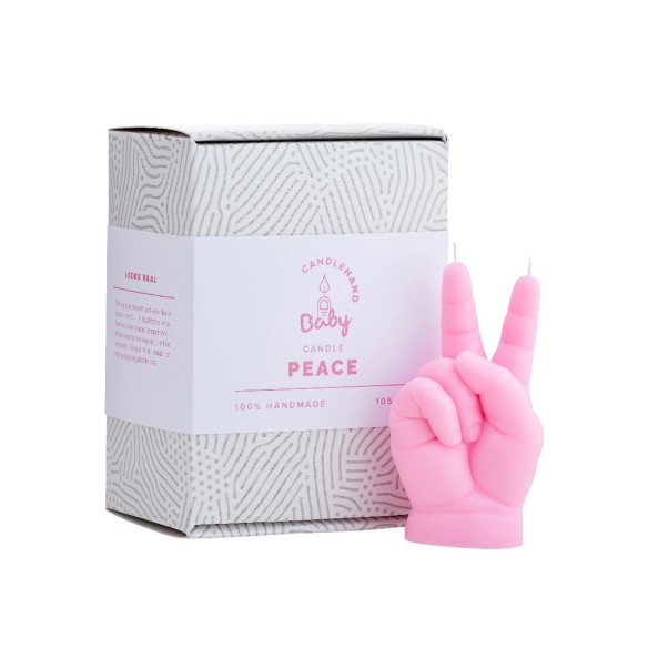 CandleHand Baby "Peace", Pink