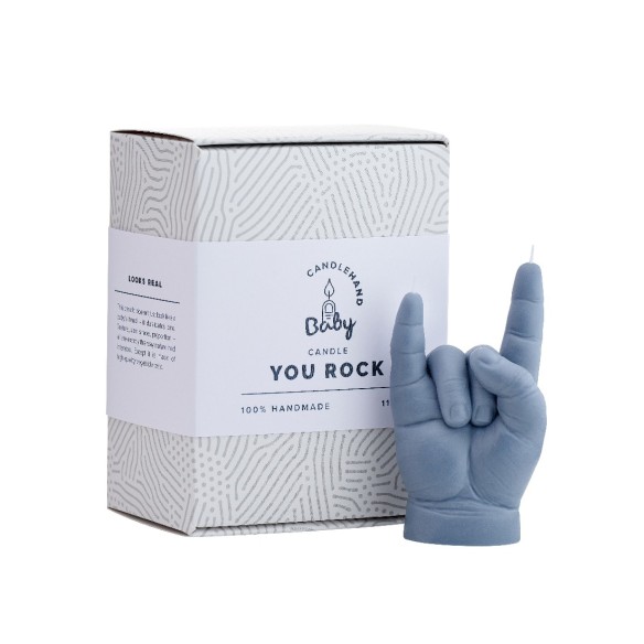 CandleHand Baby "You Rock", Grey
