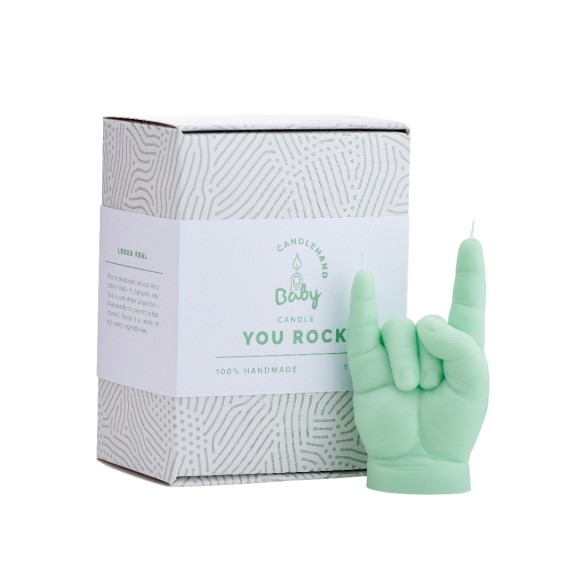 CandleHand Baby "You Rock", Green