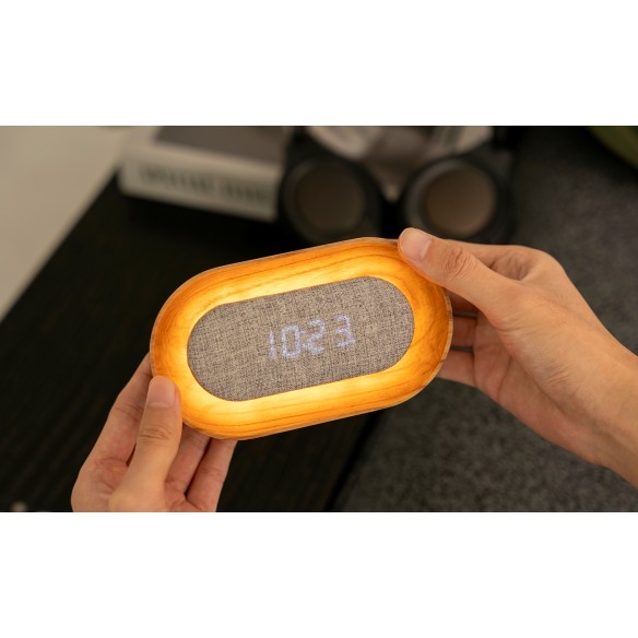 LUMOS CLOCK, Oval White Ash