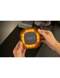 LUMOS CLOCK, Square Walnut